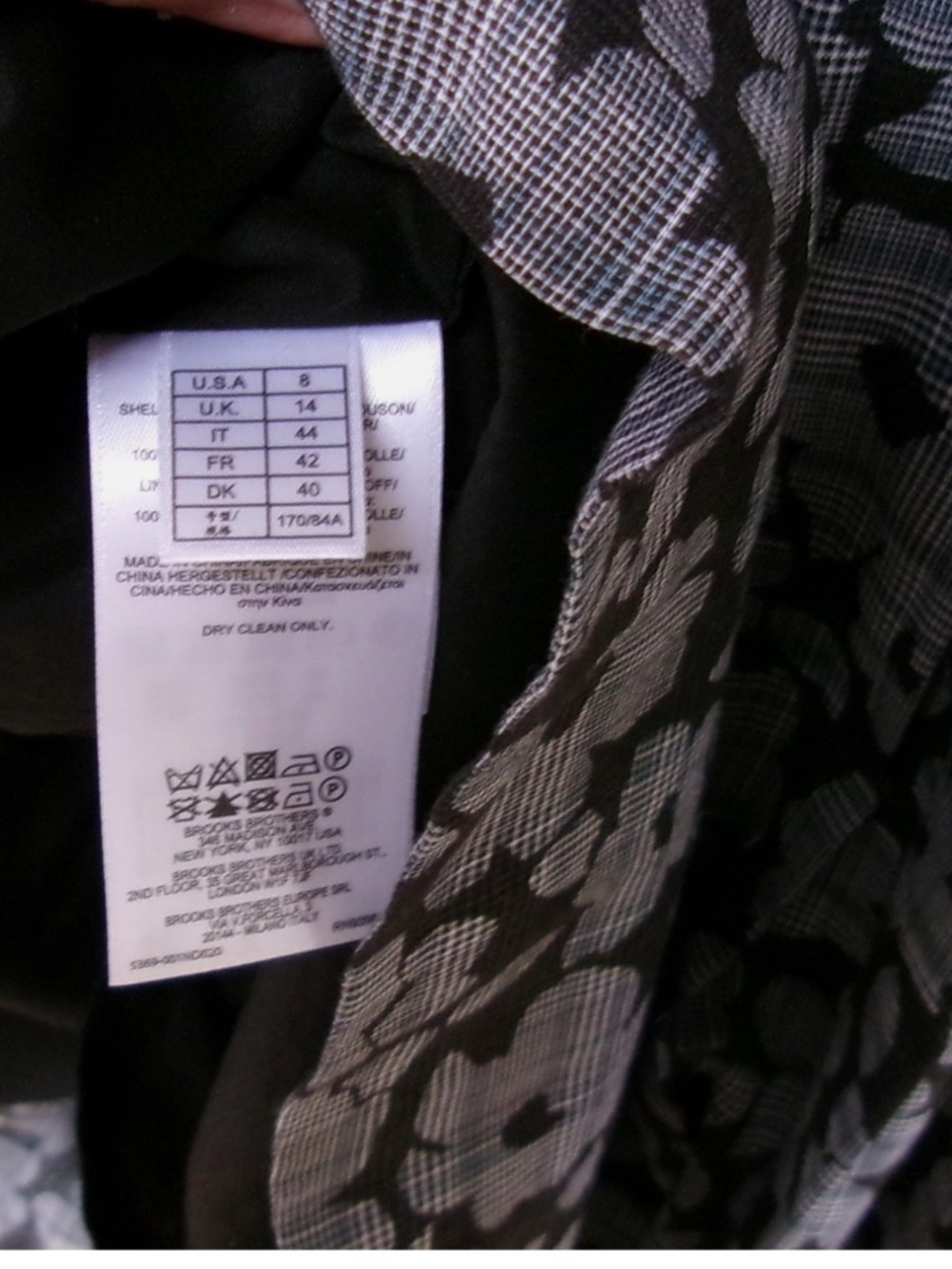 Brooks Brothers Glen Plaid Flower Cotton Dress - Picture 5 of 10